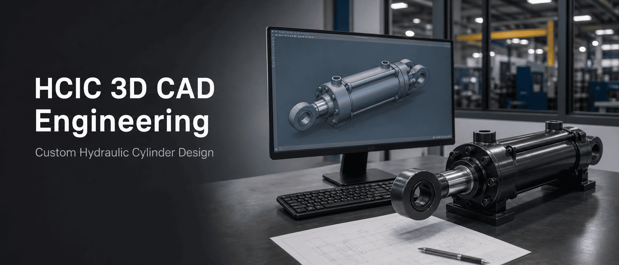 Nuashonraíonn HCIC A Acmhainn Innealtóireachta 3D CAD le haghaidh Sorcóirí Hiodrálacha Saincheaptha